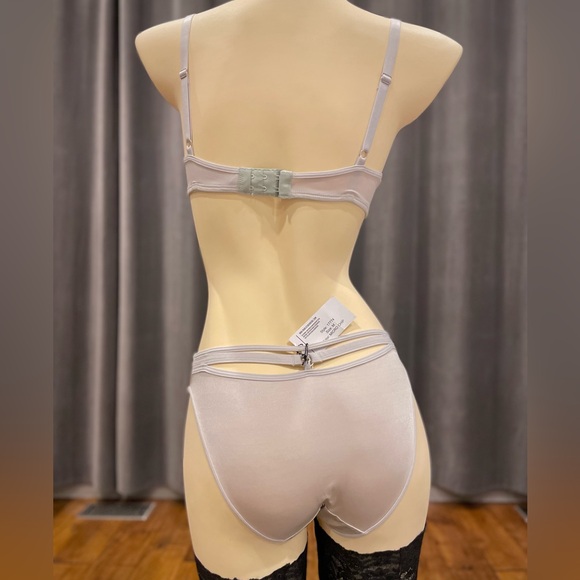 Marlies Dekkers bra 34B (75B) silver bra and panty set discounted - Picture 3 of 12